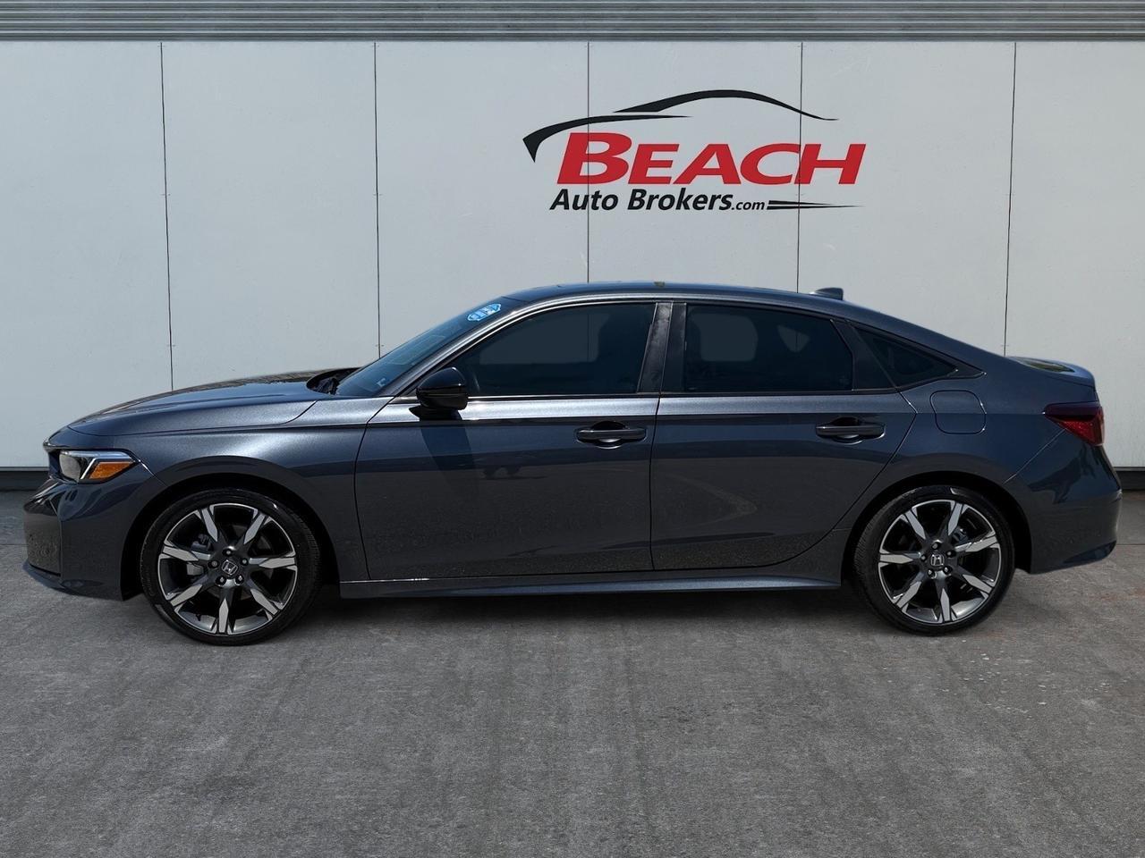 2025 Honda Civic Sedan Hybrid Sport Touring, SUNROOF, APPLE CARPLAY/ANDROID AUTO, BACKUP CAMERA, BLIND SPOT ALERT, BOSE SPEAKERS, POWER SEATS, ALL WEATHER FLOOR MATS, LOW MILES, CLEAN CARFAX, ONLY 1 OWNER! Norfolk VA