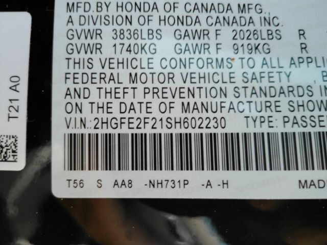 2025 Honda Civic Sedan LX Plano TX