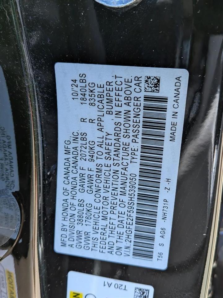 2025 Honda Civic Sedan Sport Roseville CA