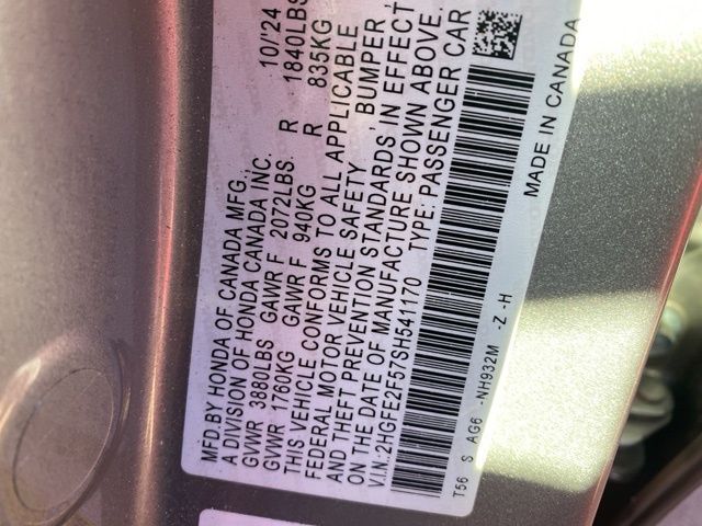 2025 Honda Civic Sport Raleigh NC