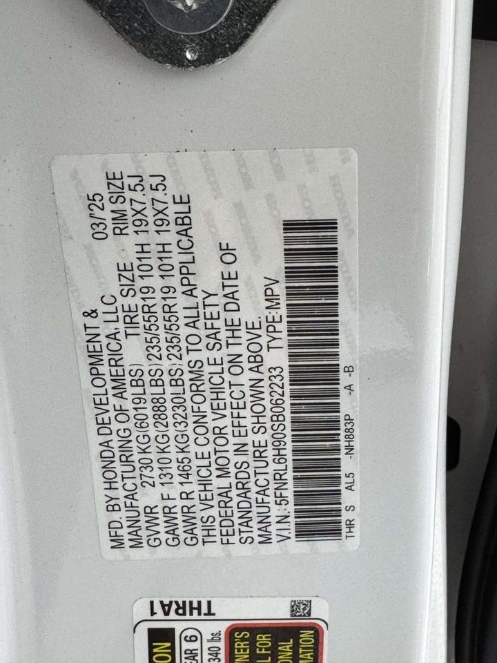 2025 Honda Odyssey Elite Fredericksburg VA
