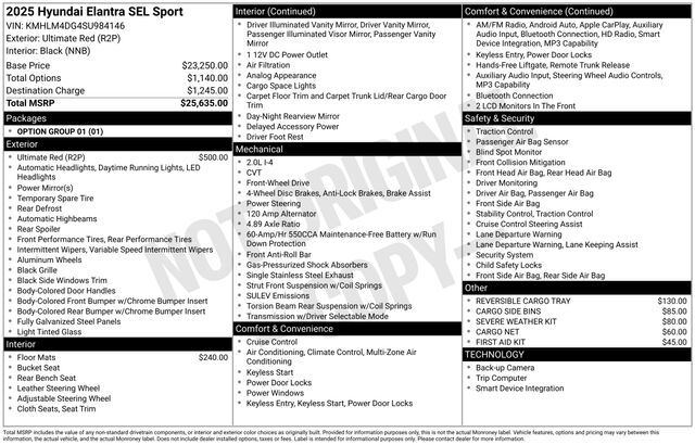 2025 Hyundai Elantra SEL Sport Raleigh NC