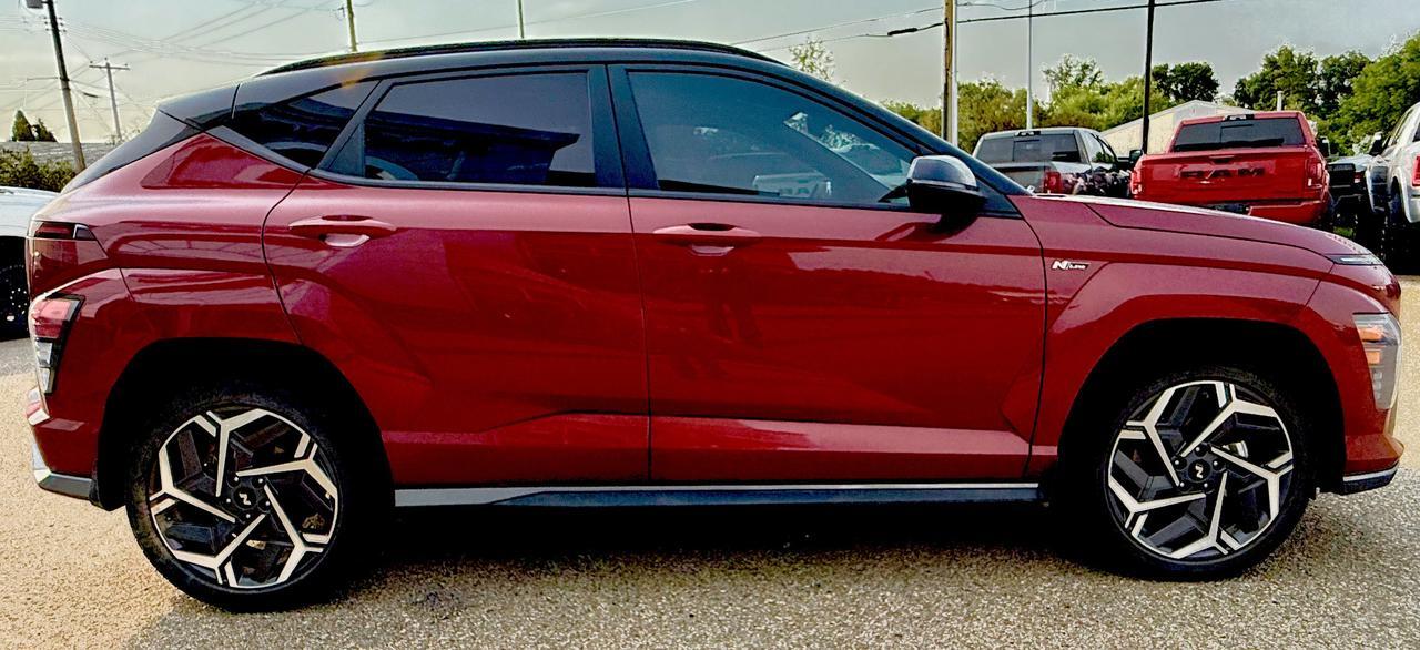 2025 Hyundai Kona N Line Ultimate AWD SUV | Low KMs | Power Sunroof | Leather Suede Sport Seats | Bose Premium Audio Redwater AB