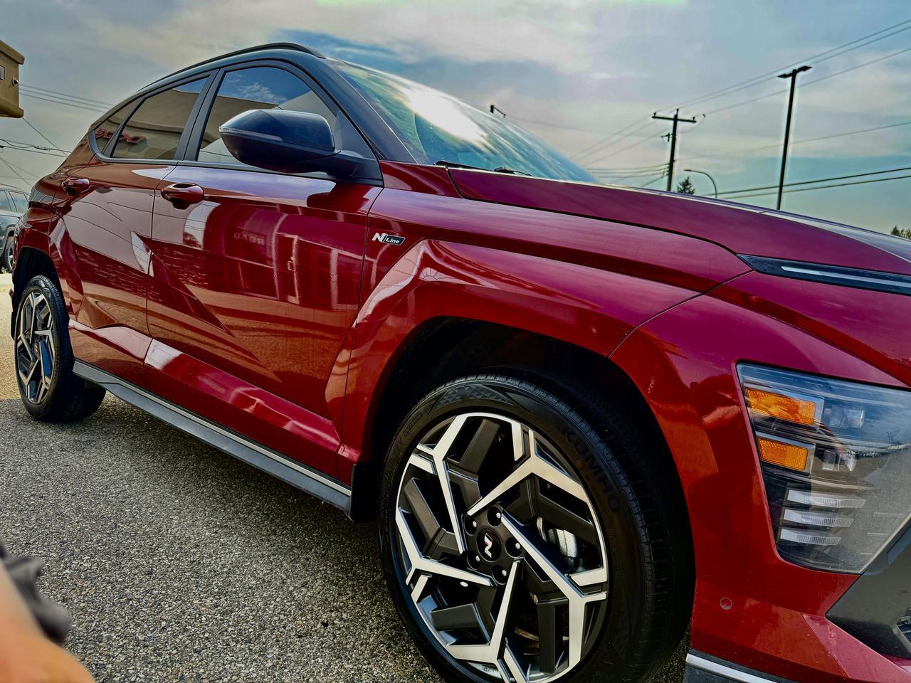 2025 Hyundai Kona N Line Ultimate AWD SUV | Low KMs | Power Sunroof | Leather Suede Sport Seats | Bose Premium Audio Redwater AB