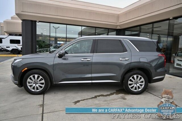 2025 Hyundai Palisade SEL / AWD / AutoStart / Power & Heated Leather Seats / Navigation / Lane Departure & Blind Spot Alert / Apple CarPlay & Android Auto / Keyless Entry & Start / 3rd Row / Rear Captains Chairs / Seats 7 / 1-Owner Anchorage AK 2025 Hyundai Palisade SEL / AWD / AutoStart / Power & Heated Leather Seats / Navigation / Lane Departure & Blind Spot Alert / Apple CarPlay & Android Auto / Keyless Entry & Start / 3rd Row / Rear Captains Chairs / Seats 7 / 1-Owner Anchorage AK