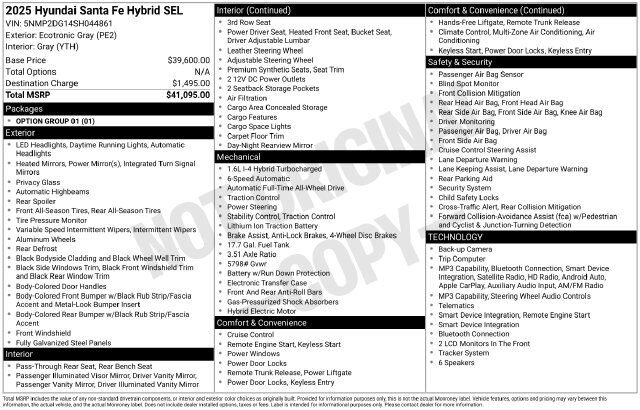 2025 Hyundai Santa Fe Hybrid SEL Raleigh NC
