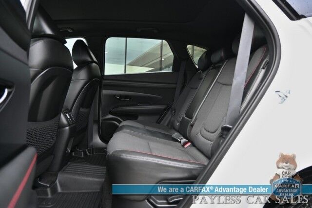 2025 Hyundai Tucson Hybrid N Line / AWD / Auto Start / Power & Heated Leather Seats / Navigation / Panoramic Sunroof / Adaptive Cruise / Lane Depart & Blind Spot Alert / Apple CarPlay & Android Auto / Back Up Camera / 36 MPG / 1-Owner Anchorage AK