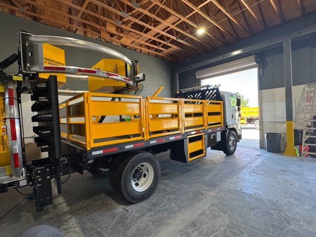 2025 Isuzu FTR 18 Steel Flatbed Truck with Truck Mounted Attenuator Miami FL