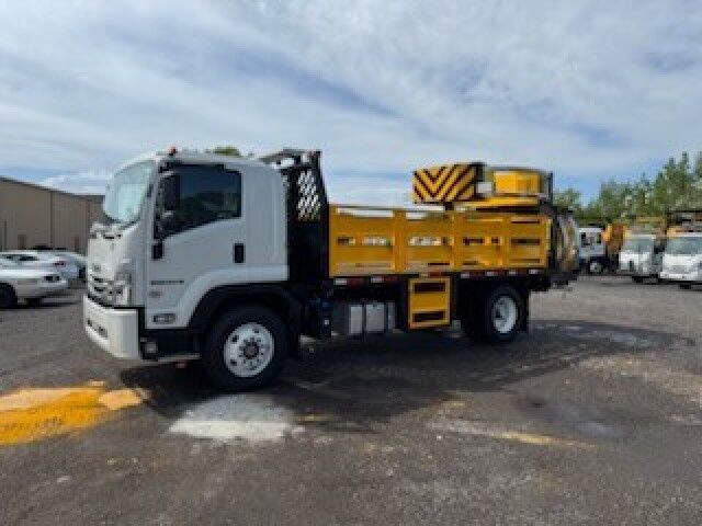 2025 Isuzu FTR 18 Steel Flatbed Truck with Truck Mounted Attenuator Miami FL