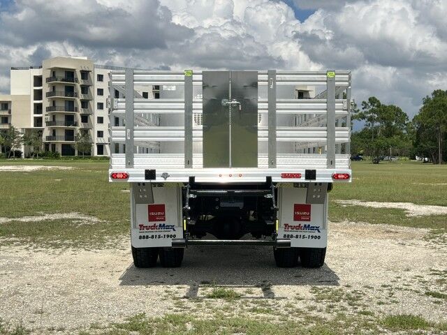 2025 Isuzu FTR 18' Aluminum Stake Bed Truck with 4K Truck Mounted Forklift