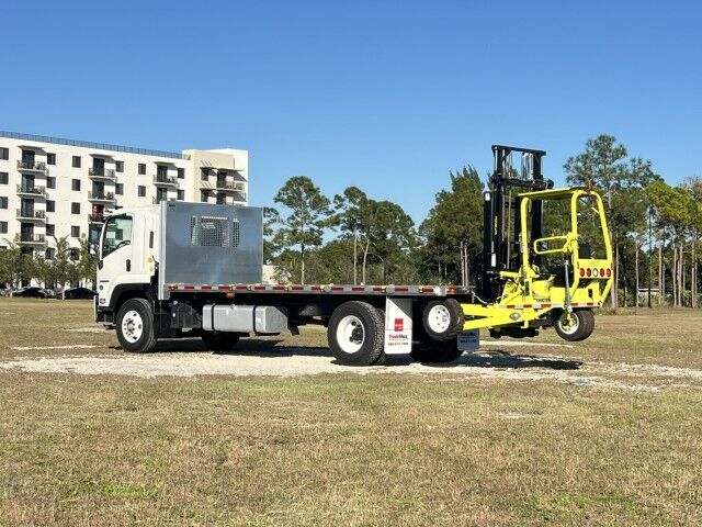 2025 Isuzu FTR 22' Aluminum Flatbed with 4,000 lbs. Truck Mounted Fork Lift