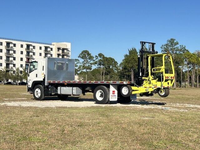 2025 Isuzu FVR 22' BABCO Aluminum Flatbed Truck with 4K Donkey Forklift Homestead FL