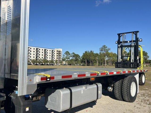 2025 Isuzu FVR 22&apos; BABCO Aluminum Flatbed Truck with 4K Donkey Forklift Homestead FL
