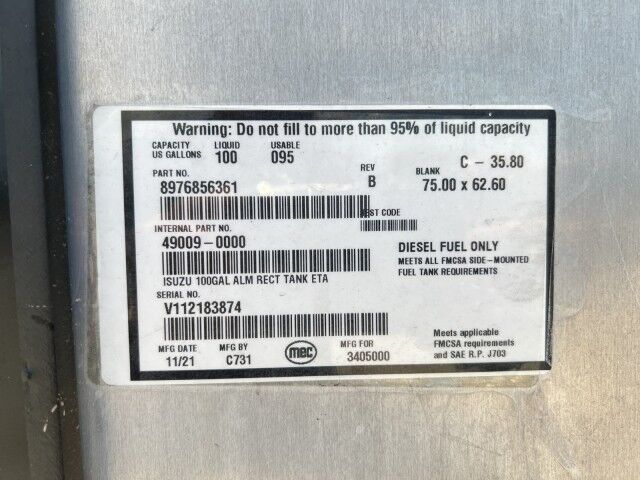 2025 Isuzu FVR 26&apos; Refrigerated Box with 3,300 Lb. Liftgate Homestead FL