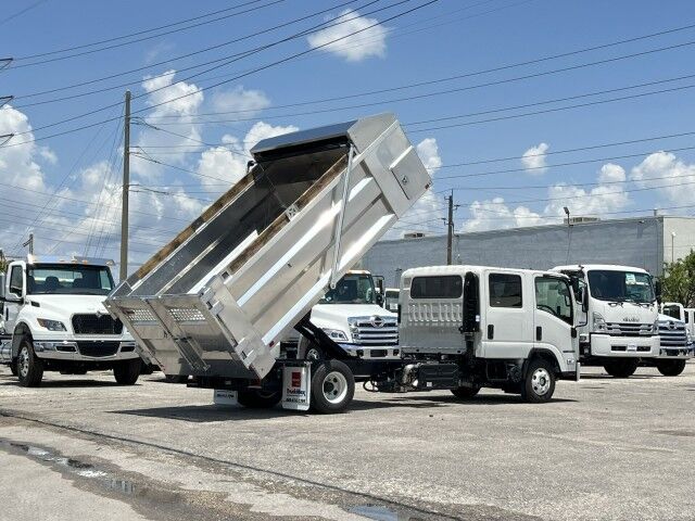 2025 Isuzu NPR-HD Crew Cab DSL 14' Aluminum Landscape Dump Truck Miami FL