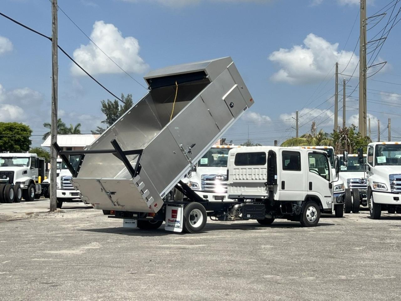 2025 Isuzu NPR-HD Crew Cab DSL 14' BABCO Aluminum Landscape Dump Truck Tampa FL
