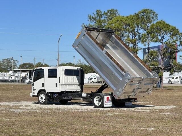 2025 Isuzu NPR-HD Crew Cab GAS 14' BABCO Aluminum Landscape Dump Truck