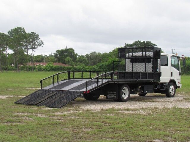 2025 Isuzu NPR-XD Crew Cab 14+5 Steel Landscape Flatbed Dove Tail