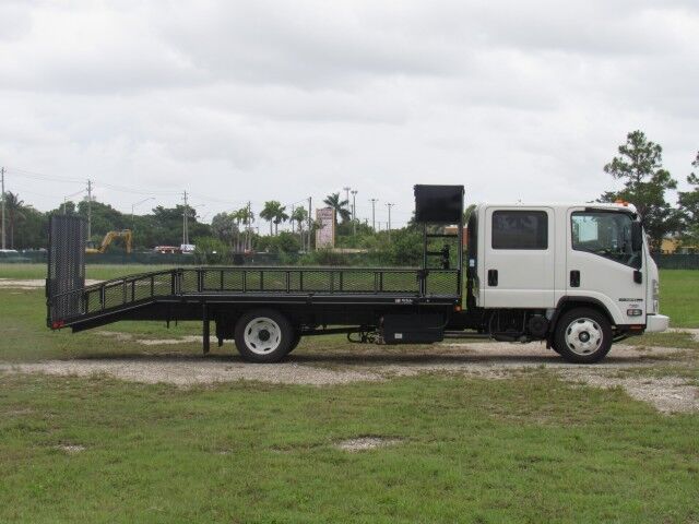 2025 Isuzu NPR-XD Crew Cab 14+5 Steel Landscape Flatbed Dove Tail