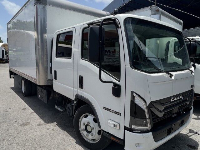 2025 Isuzu NPR-XD Crew Cab DSL 16' Dry Box Truck with Aluminum Rail Gate
