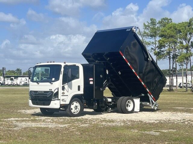 2025 Isuzu NRR 12' BABCO Steel Dump Truck with Tunnel Toolbox and Lift Gate