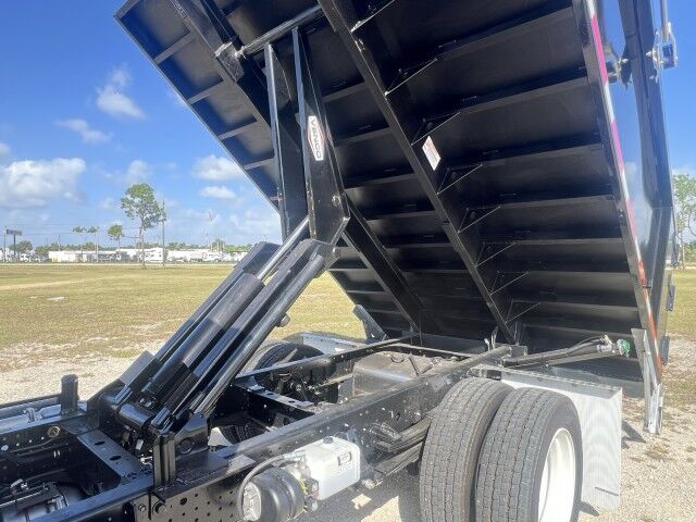 2025 Isuzu NRR 12' BABCO Steel Dump Truck with Tunnel Toolbox and Lift Gate Homestead FL