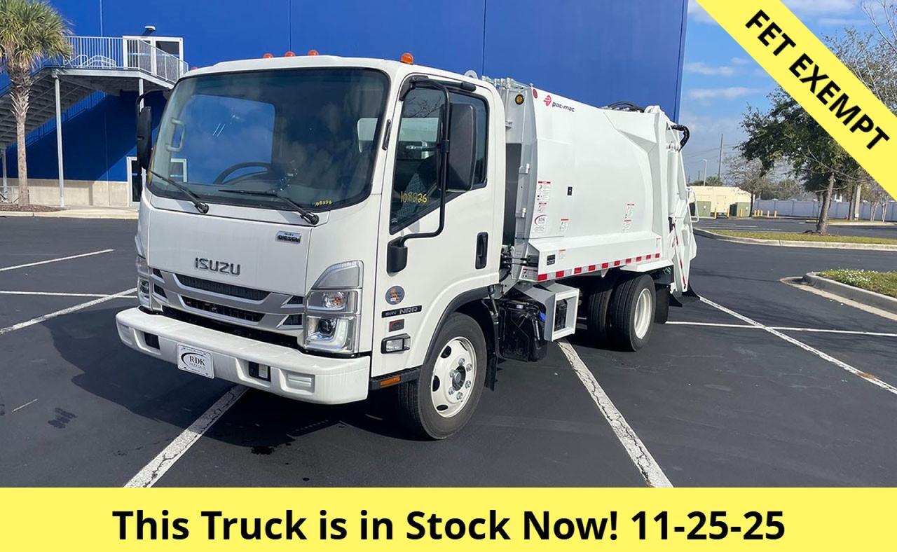 2025 Isuzu NRR 8 Yard Pac Mac Rear Loader Garbage Truck Tampa FL