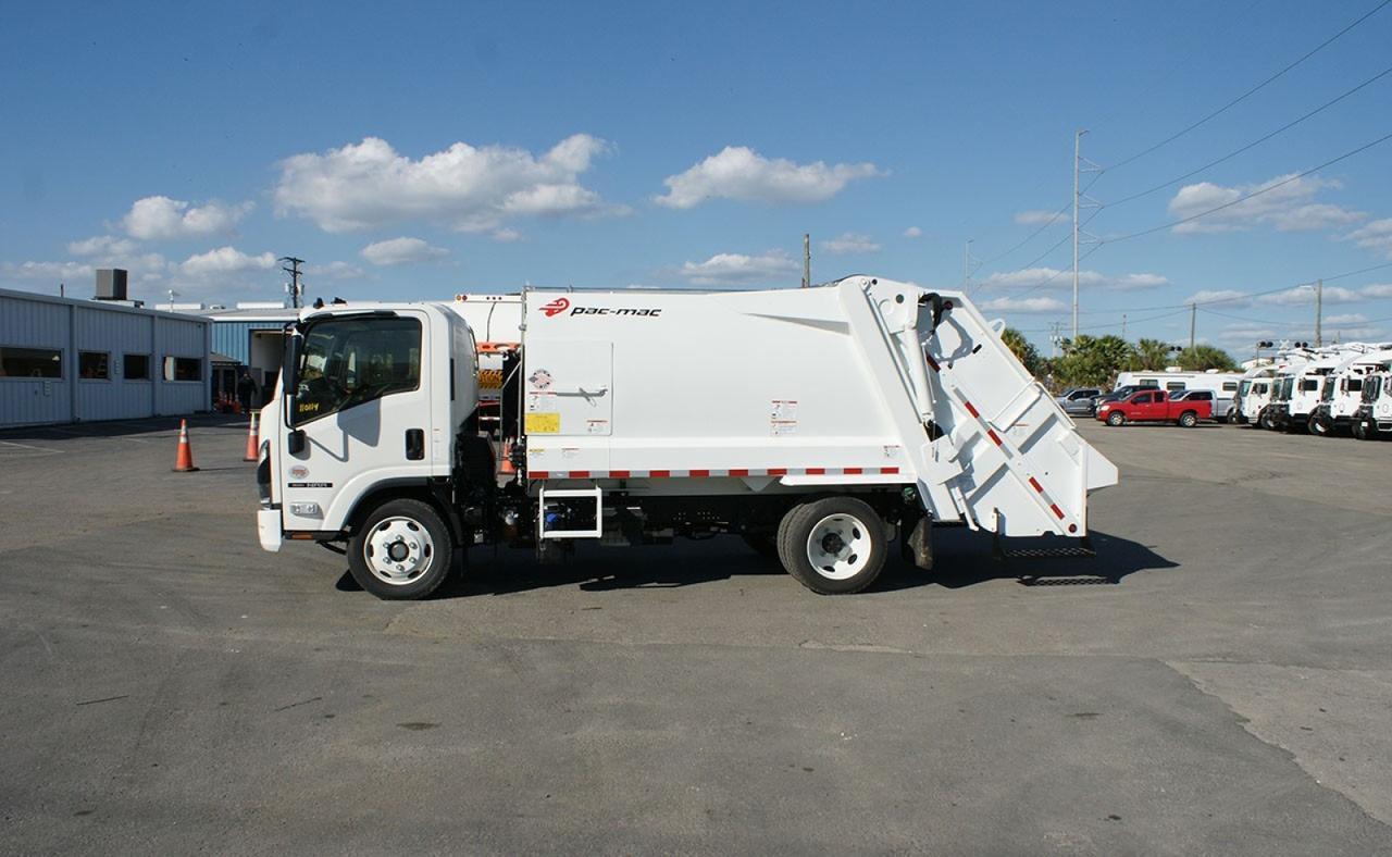 2025 Isuzu NRR 8 Yard Pac-Mac Rear Loader Garbage Truck