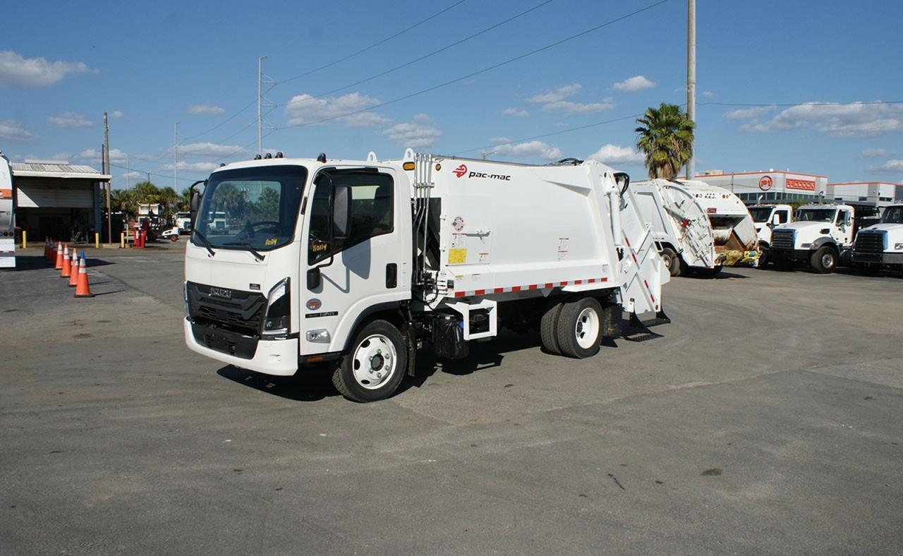 2025 Isuzu NRR 8 Yard Pac-Mac Rear Loader Garbage Truck Tampa FL