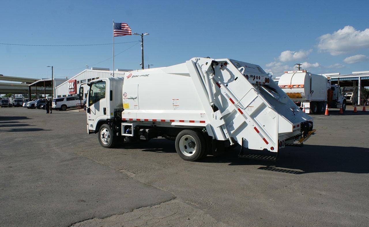 2025 Isuzu NRR 8 Yard Pac-Mac Rear Loader Garbage Truck