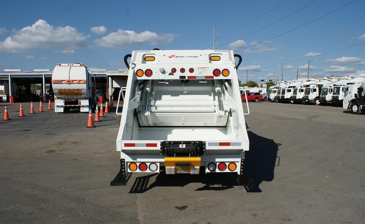 2025 Isuzu NRR 8 Yard Pac-Mac Rear Loader Garbage Truck Tampa FL