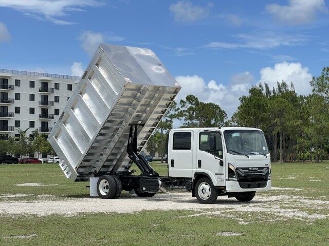 2025 Isuzu NRR Crew Cab DSL 14' BABCO Aluminum Chipper Landscape Dump Truck