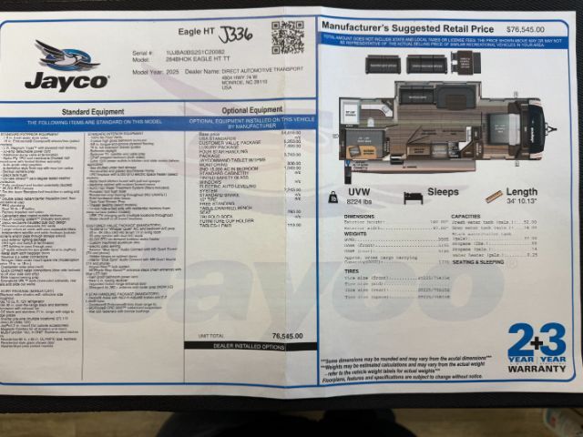 2025 JAYCO EAGLE HT TT 284BHOK