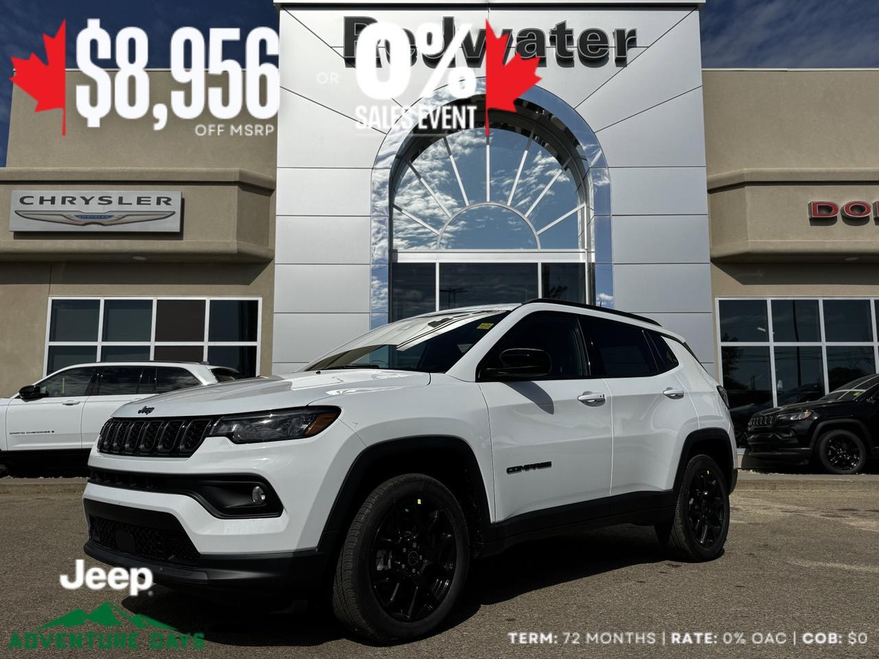 2025 Jeep Compass Altitude 4x4 SUV | Turbocharged Engine | Leatherette Seats | Power Liftgate | Backup Camera Redwater AB