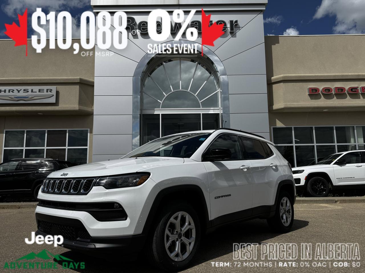 2025 Jeep Compass North 4x4 | 2L Turbo | Pano Sunroof | NAV | Power Liftgate Redwater AB
