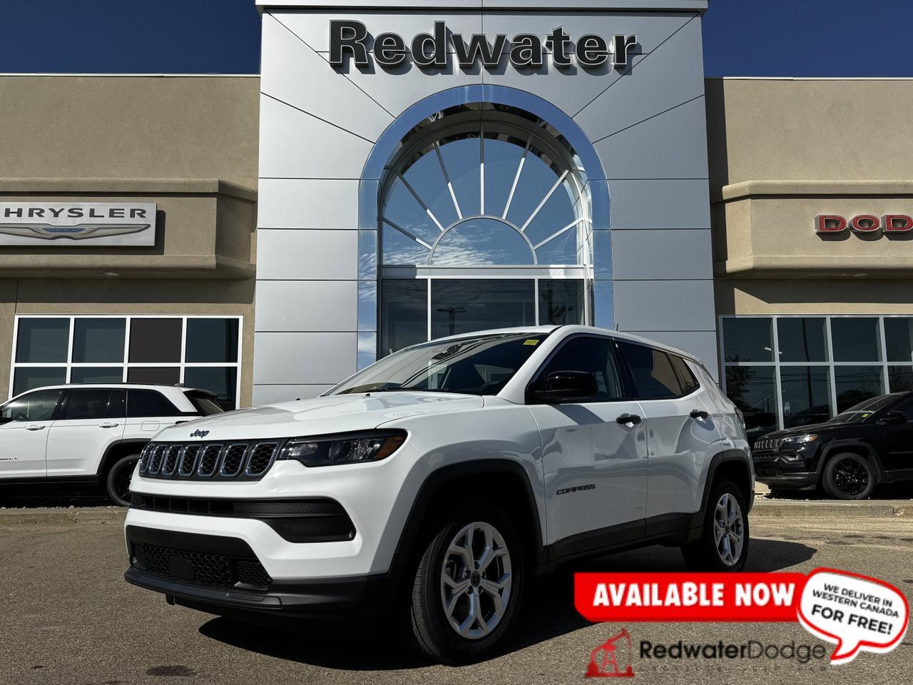2025 Jeep Compass Sport 4x4 | 2L Turbo | Low KMs | Heated Seats | Rearview Camera | Bluetooth | Towing Capability