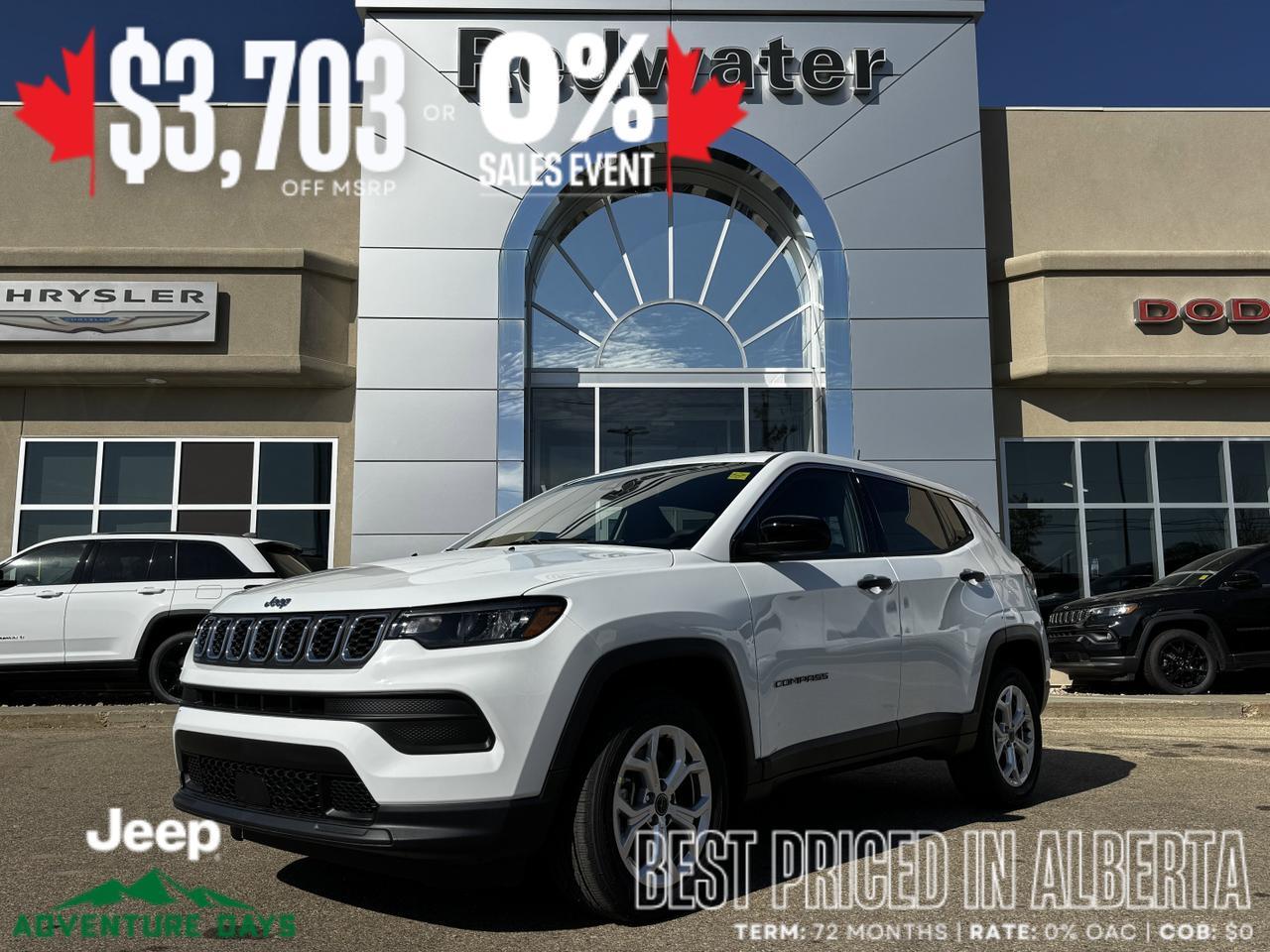 2025 Jeep Compass Sport 4x4 SUV | 2L Turbo | Heated Seats | Backup Camera | AC