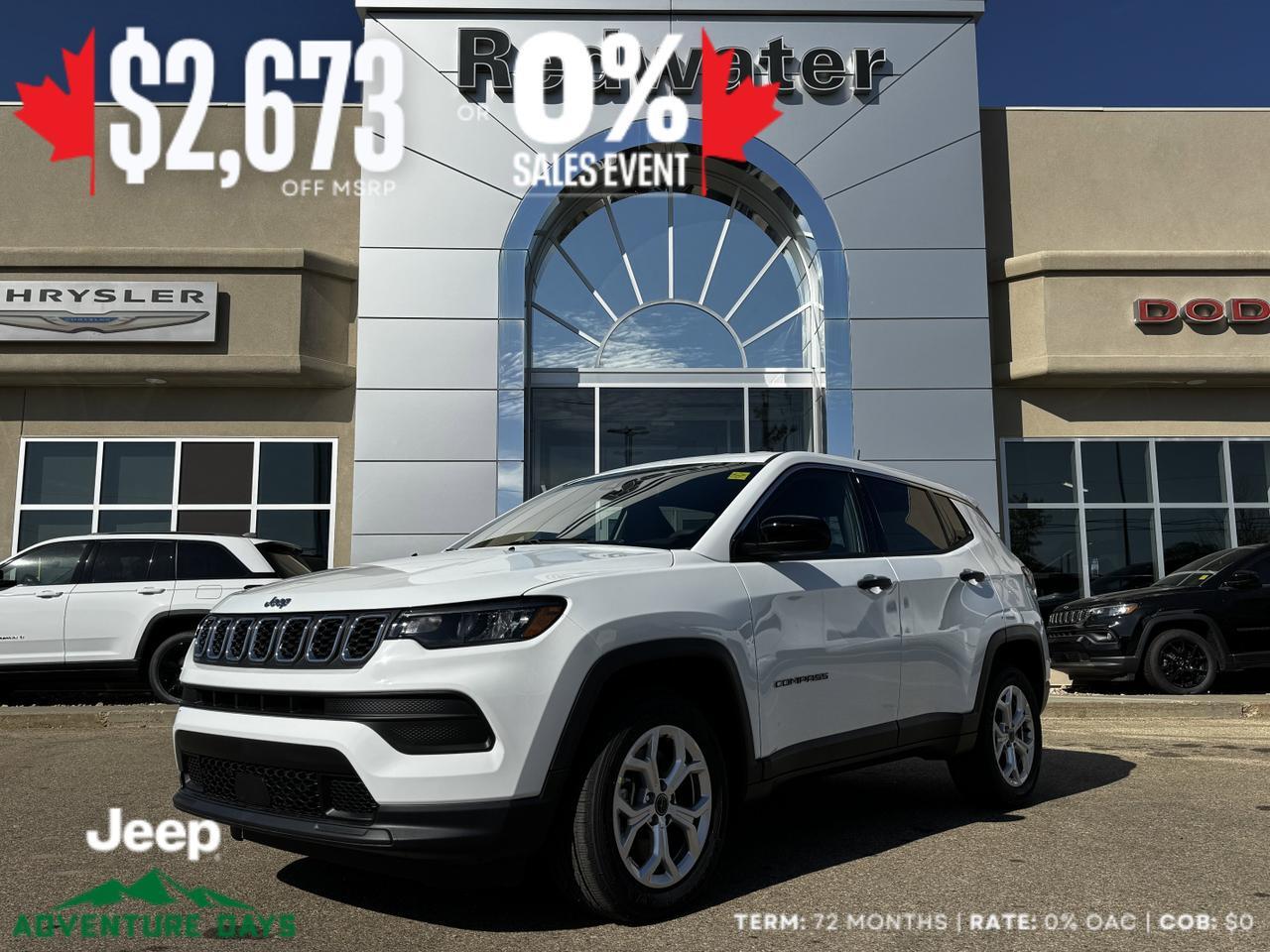2025 Jeep Compass Sport 4x4 SUV | 2L Turbo | Heated Seats | Backup Camera | AC