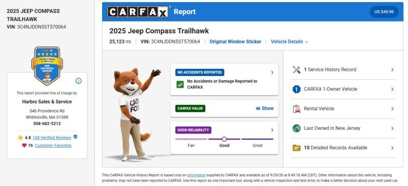 2025 Jeep Compass Trailhawk Whitinsville MA