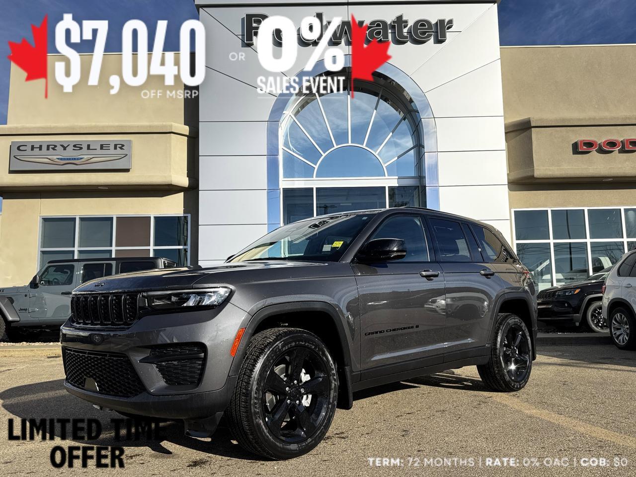2025 Jeep Grand Cherokee Altitude Laredo 4x4 | V6 | Leather | Sunroof | Heated Seats | 5 Passenger Redwater AB