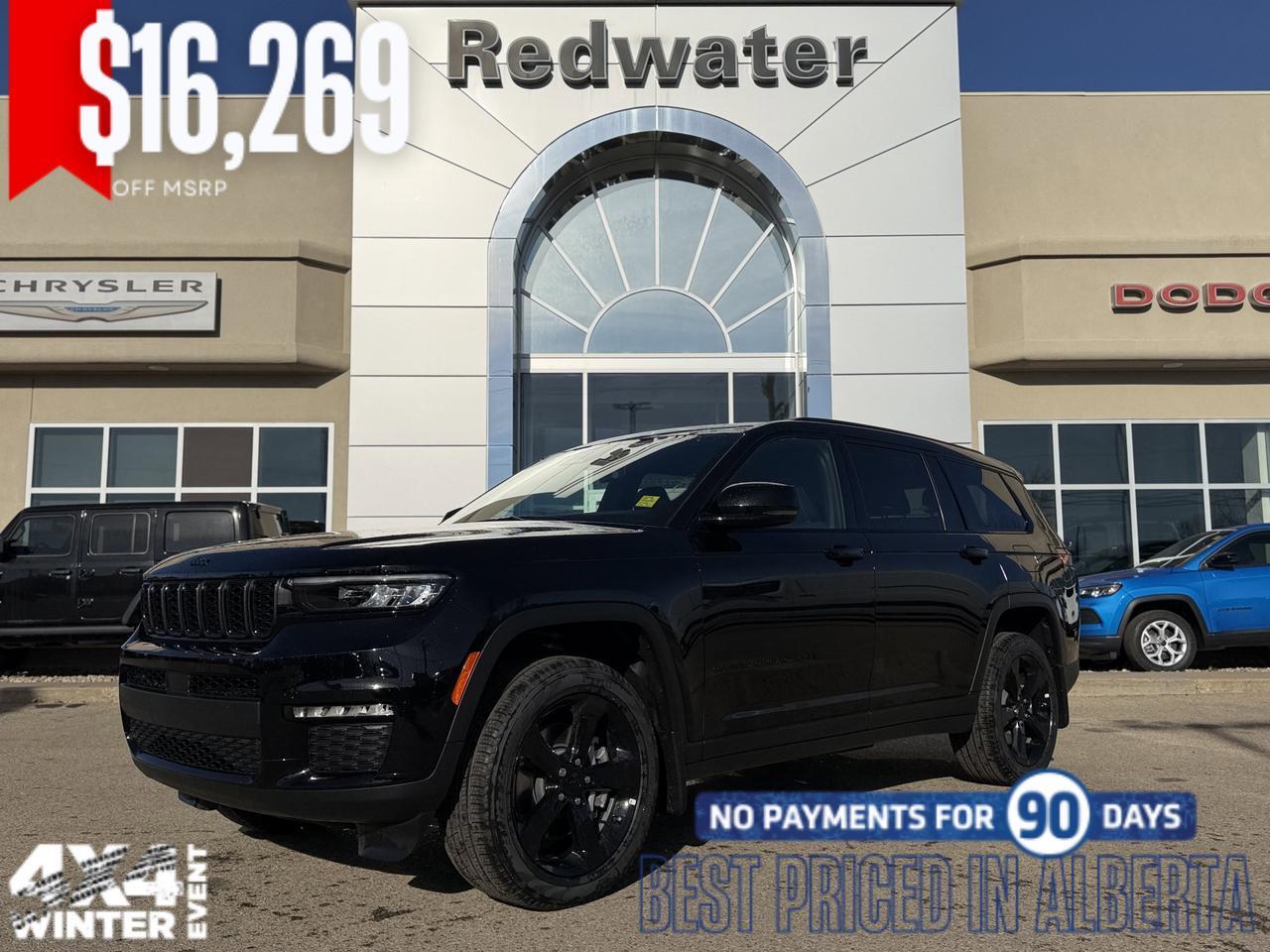 2025 Jeep Grand Cherokee L Limited 4x4 | V6 | Black Appearance Pkg | Pano Sunroof | Remote Start