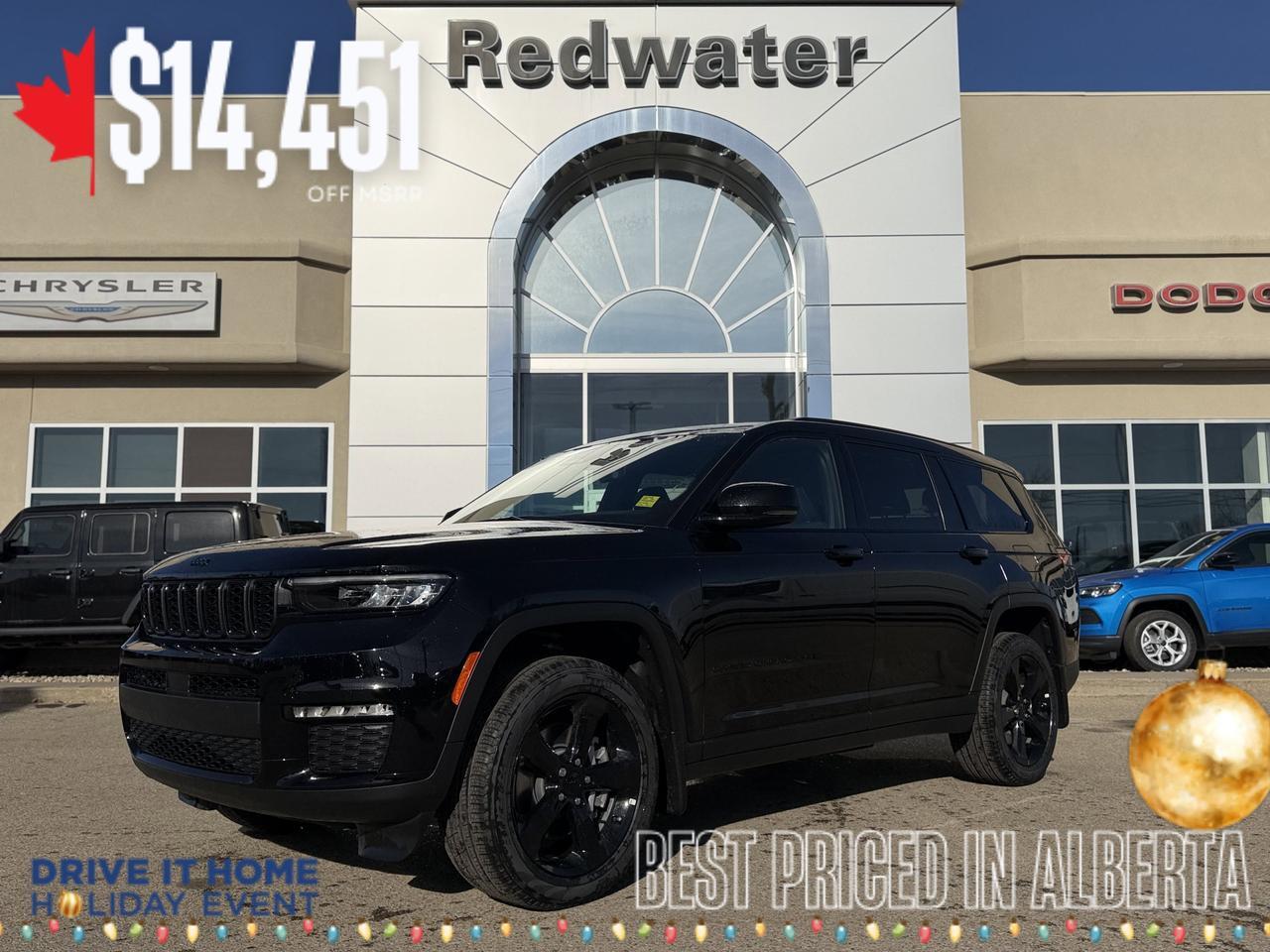 2025 Jeep Grand Cherokee L Limited 4x4 | V6 | Black Appearance Pkg | Pano Sunroof | Remote Start
