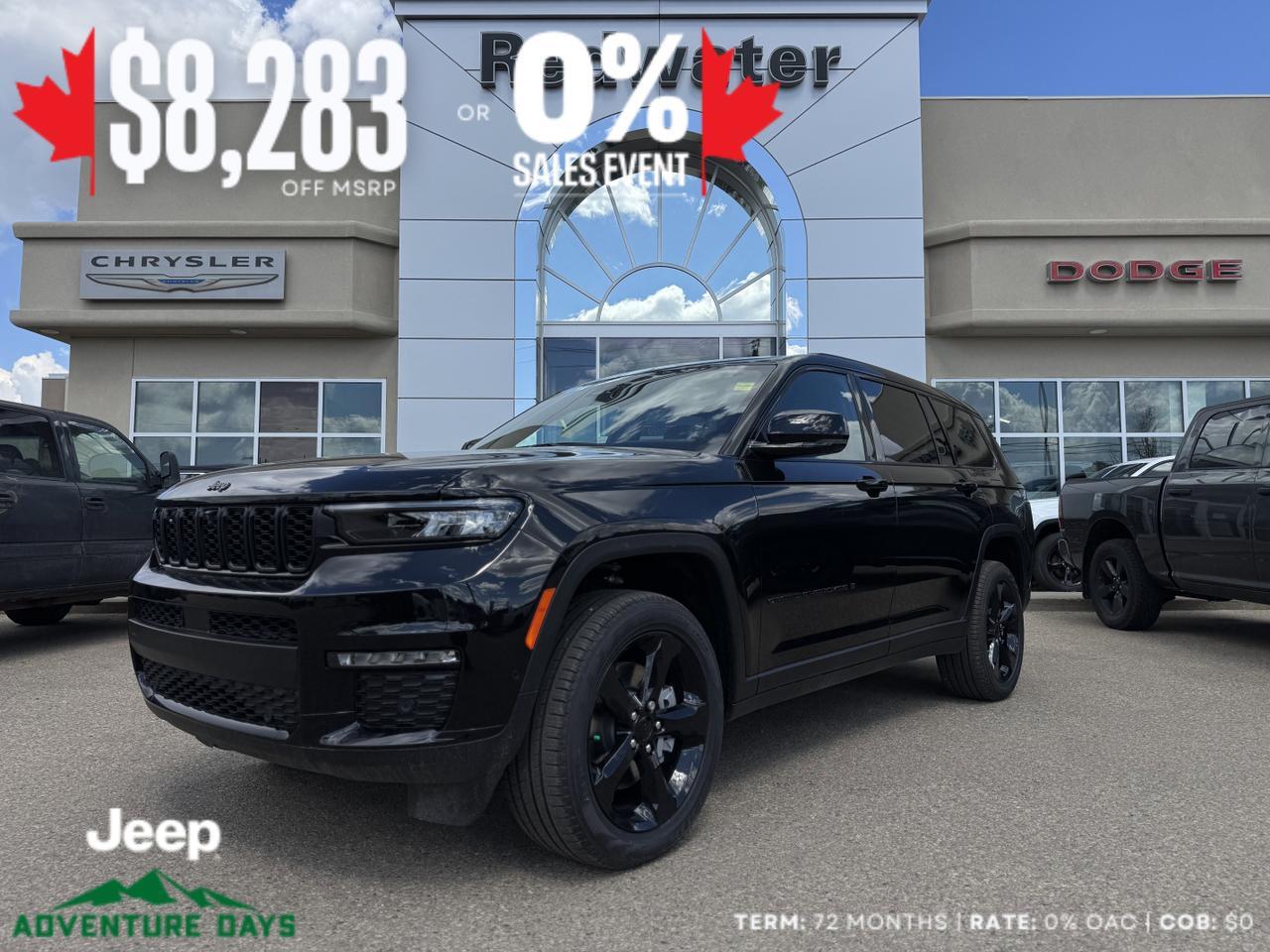 2025 Jeep Grand Cherokee L Limited 4x4 | V6 | Capri Leatherette | Sunroof | Backup Camera
