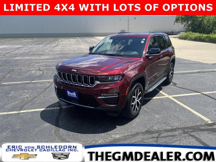 2025 Jeep Grand Cherokee Limited 4WD LuxuryTech2 TrailerTowPkgs w/Sunroof AdptvCrz Nav HtdCldMemLthr SurroundView RrCamMirror Milwaukee WI