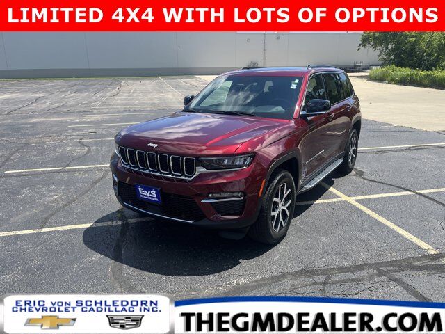 2025 Jeep Grand Cherokee Limited 4WD LuxuryTech2 TrailerTowPkgs w/Sunroof AdptvCrz Nav HtdCldMemLthr SurroundView RrCamMirror Milwaukee WI