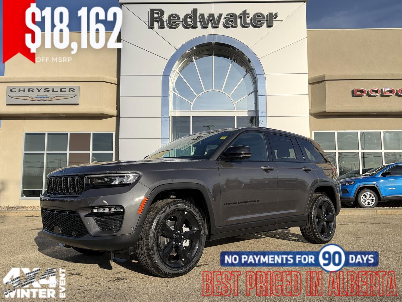 2025 Jeep Grand Cherokee Limited 4x4 | V6 | Capri Leatherette | Pano Sunroof | Towing | Heated Vented Seats