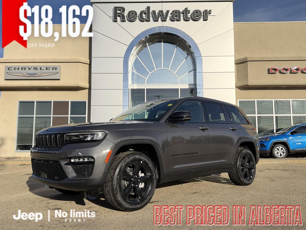 2025 Jeep Grand Cherokee Limited 4x4 | V6 | Capri Leatherette | Pano Sunroof | Towing | Heated Vented Seats