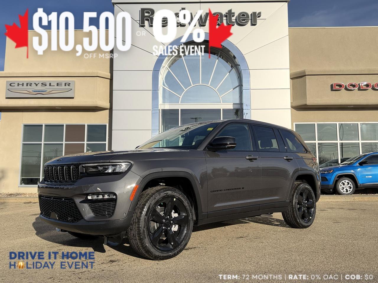 2025 Jeep Grand Cherokee Limited 4x4 | V6 | Capri Leatherette | Pano Sunroof | Towing | Heated Vented Seats