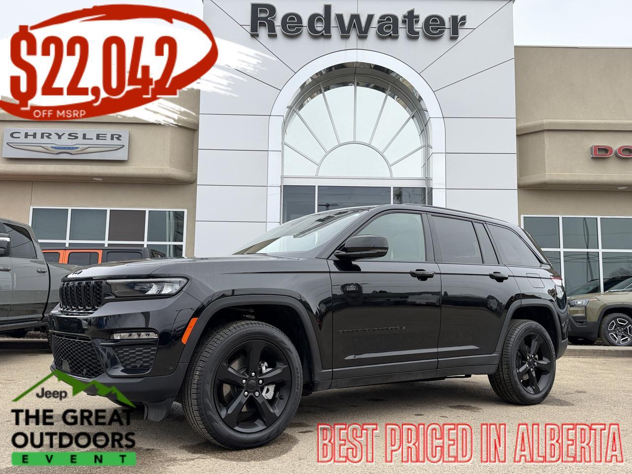 2025 Jeep Grand Cherokee Limited 4x4 | V6 | Luxury Tech | Pano Sunroof | NAV | Backup Camera I Black Package I Heated Seats