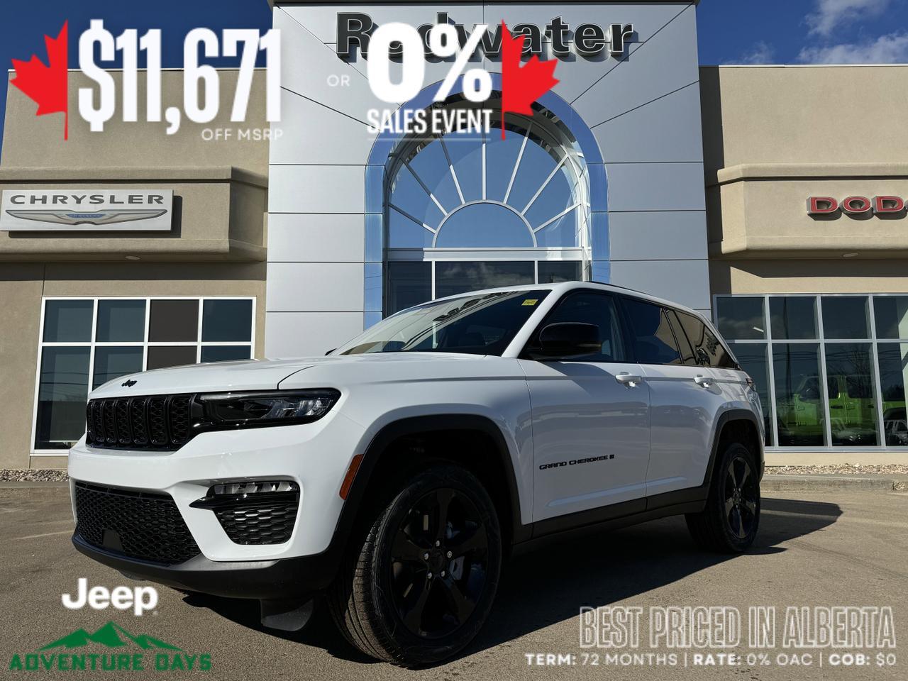 2025 Jeep Grand Cherokee Limited 4x4 | V6 Pentastar | Capri Leatherette | Sunroof | Power Liftgate Redwater AB